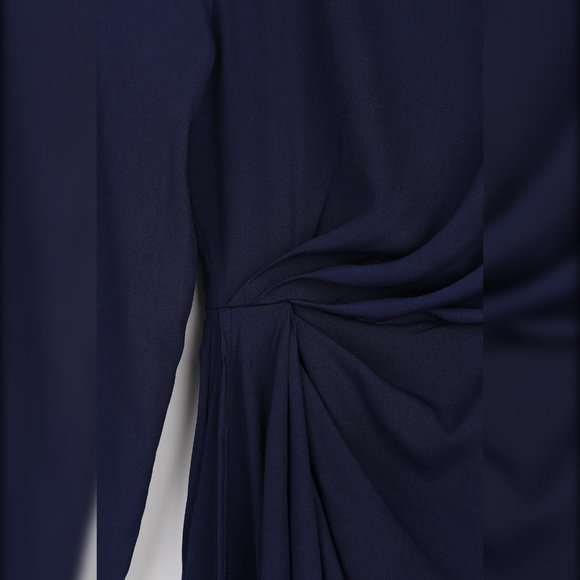 LULUS Magical Spot Navy Blue Long Sleeve Dress - Picture 4 of 7